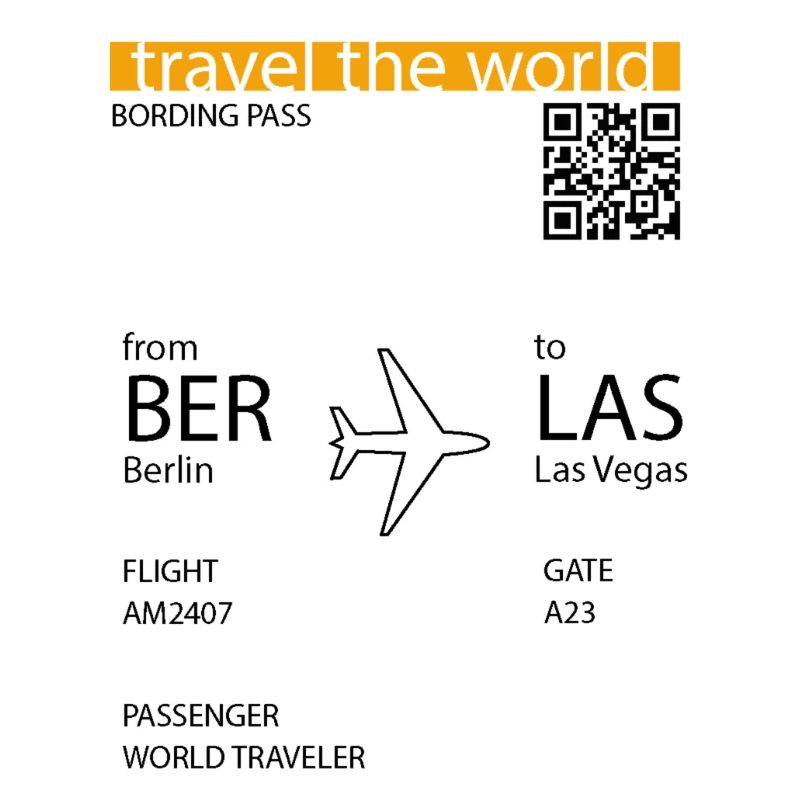 Boarding Pass - Berlin - Las Vegas