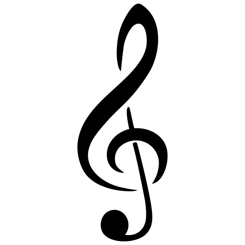 g treble clef classical music score