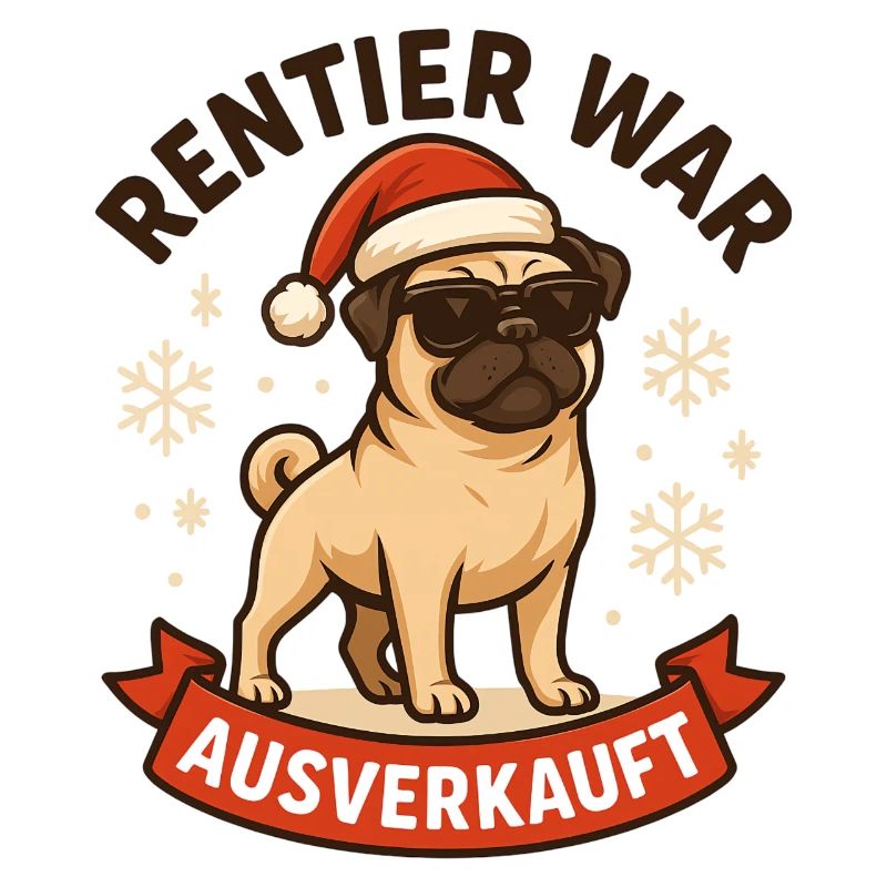 Reindeer a affiché complet Pug Pug