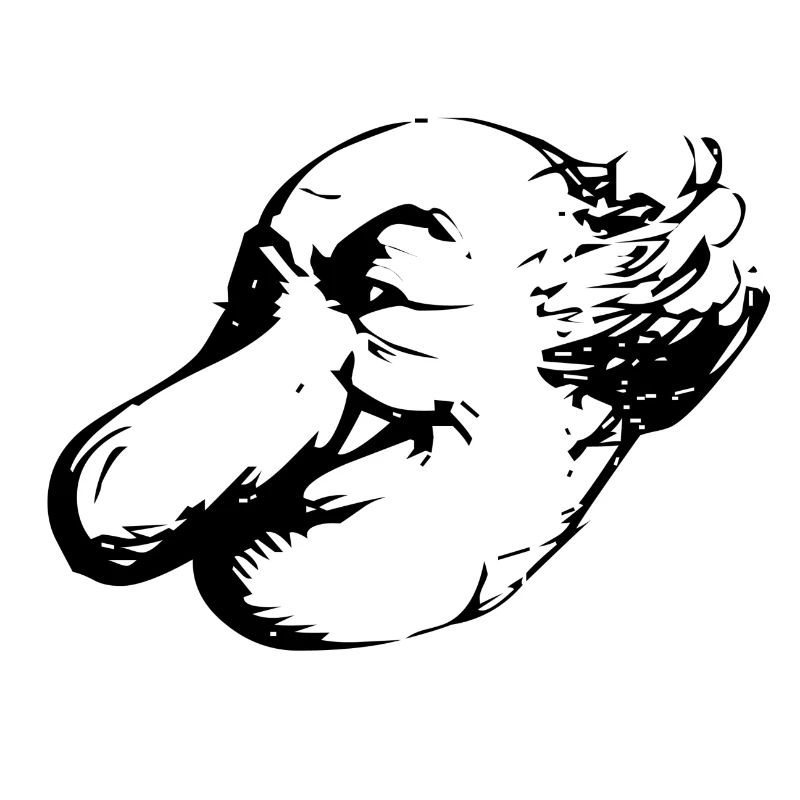 Satire comic. Mann mit großer Nase. Opa