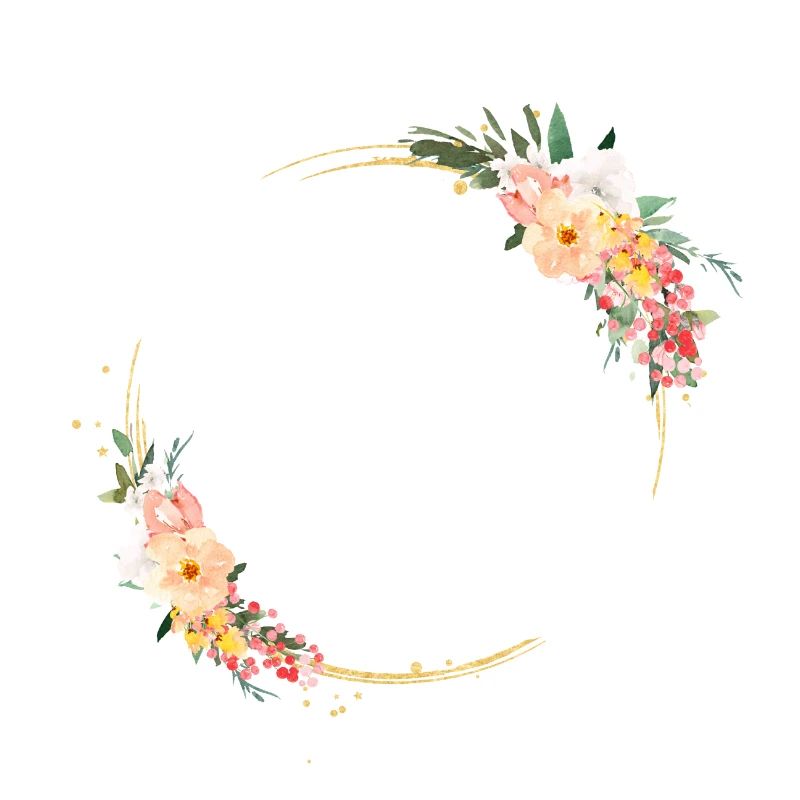 Flowers Circle Spring customizable