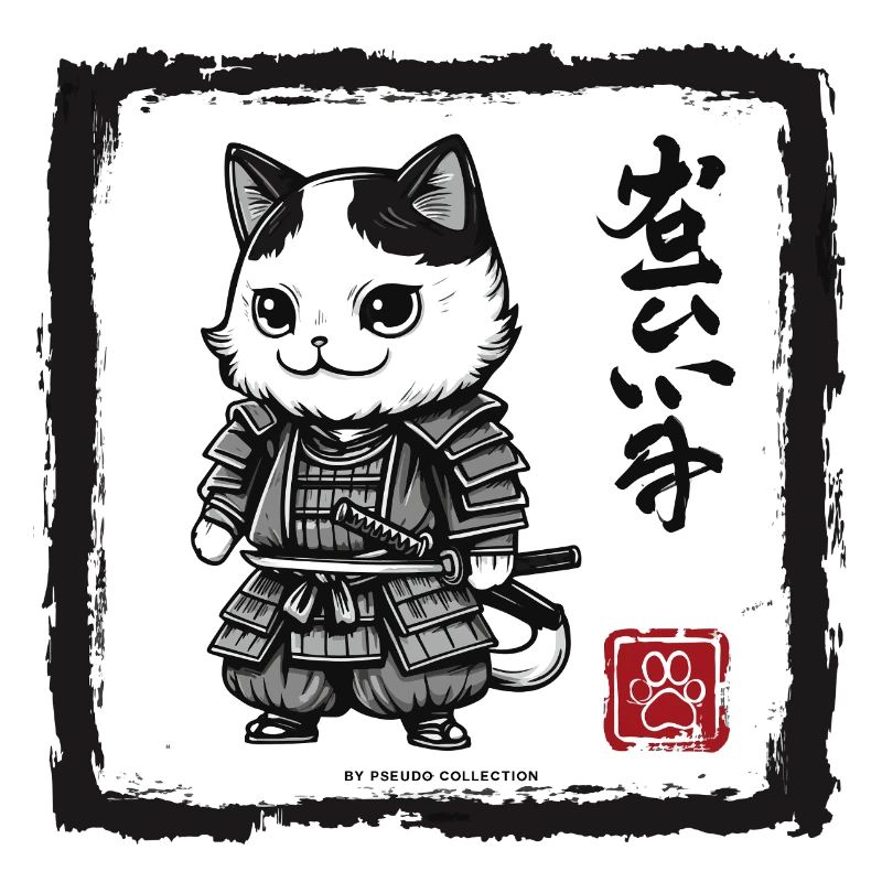 Catsurai – Samurai-Katze im Japan-Stil Geschenk