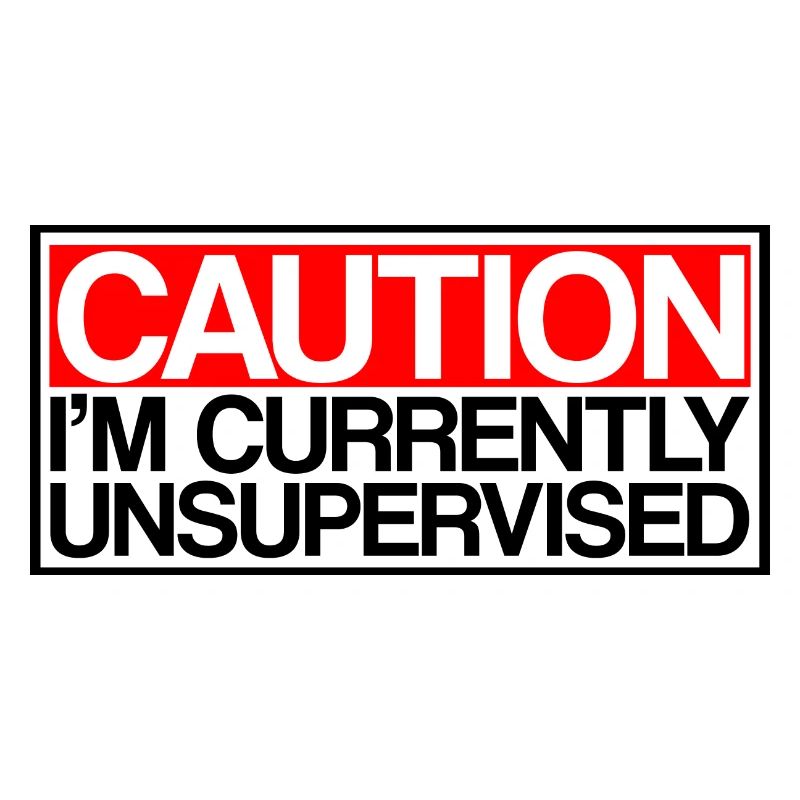 Caution I'm Currently Unsupervised 3