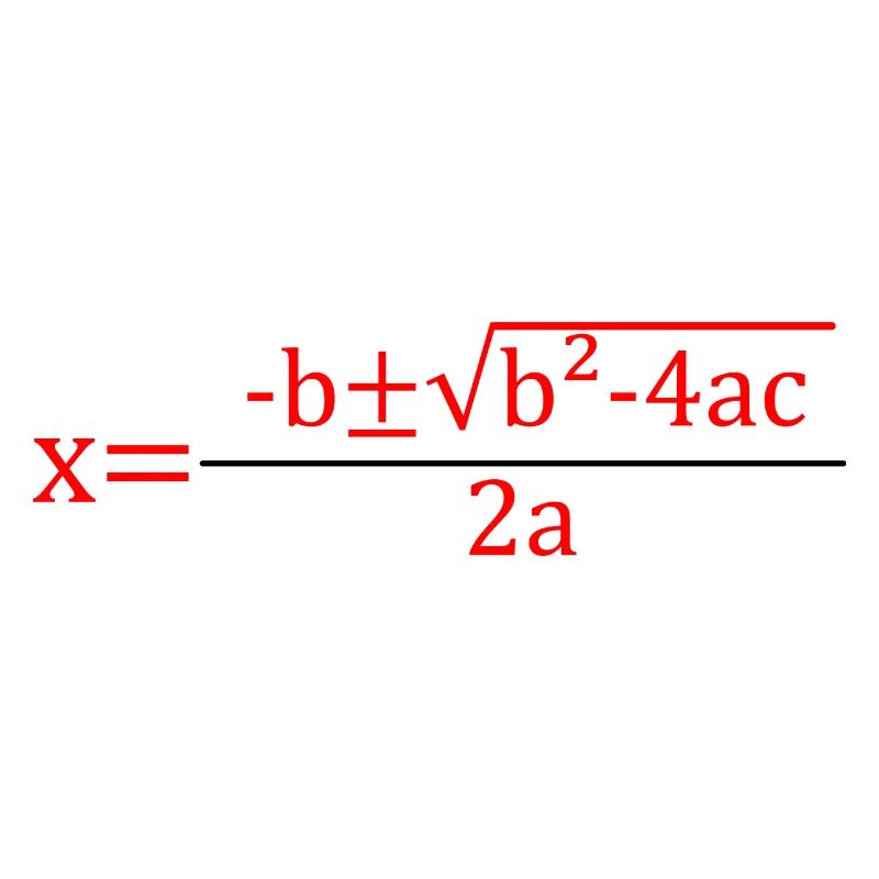 Quadratic Formula for Math class 2