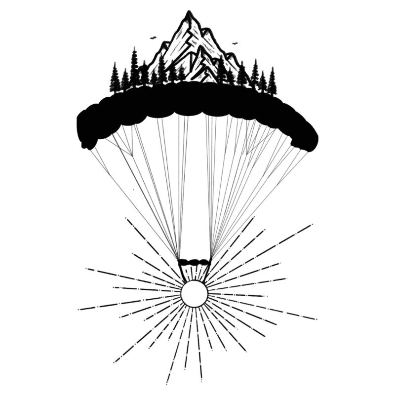 The sun while skydiving