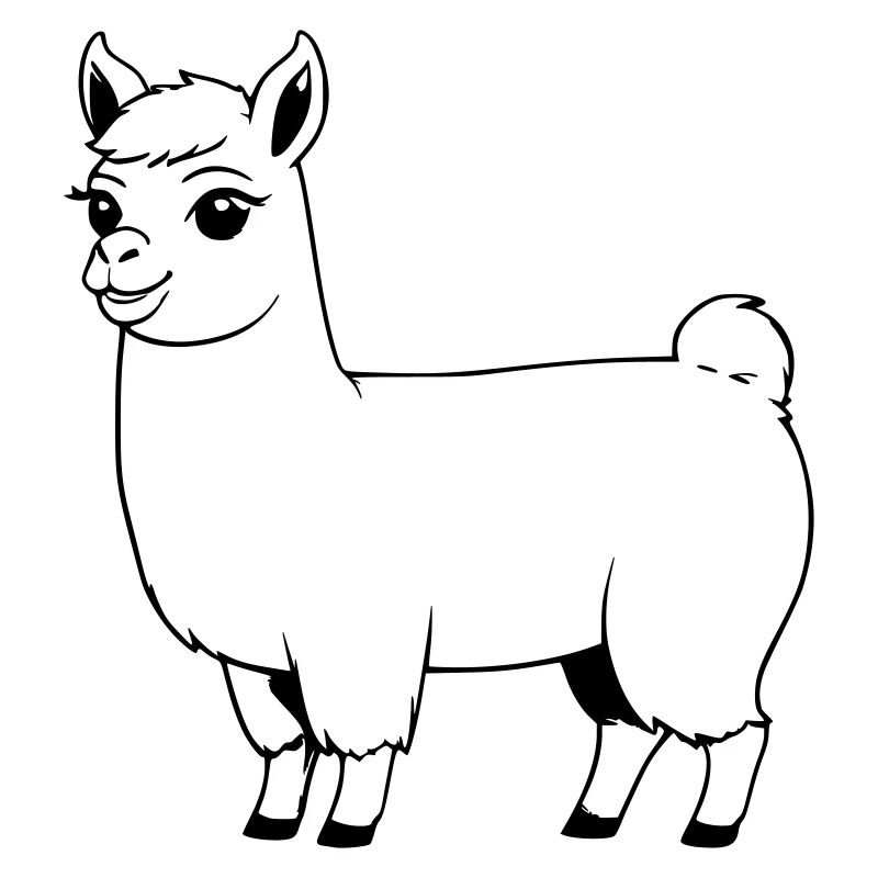 Llama as vector graphic
