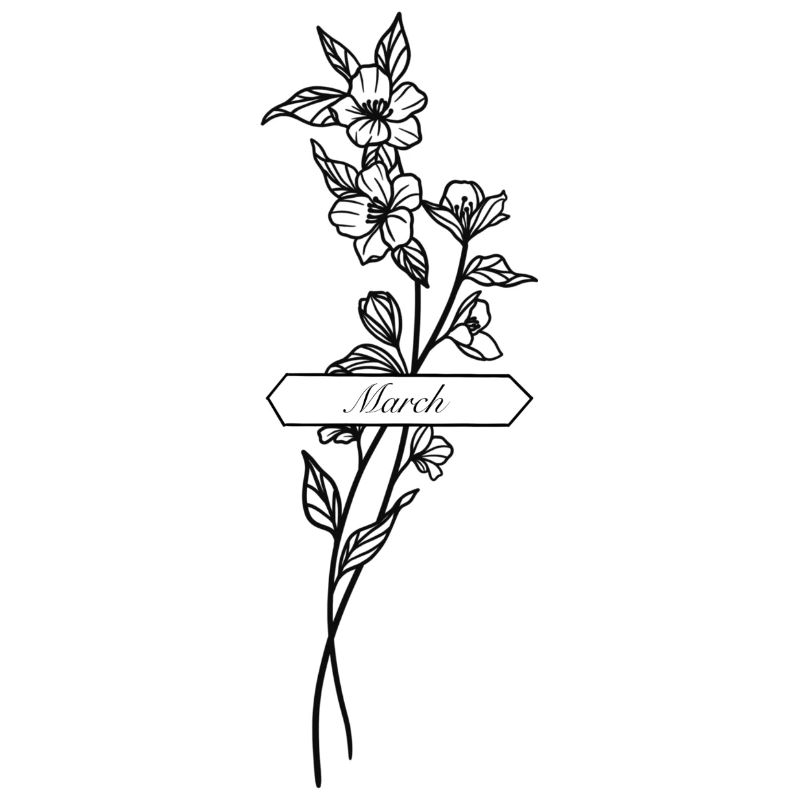 Fleur de naissance fleur de cerisier pour le mois de mars