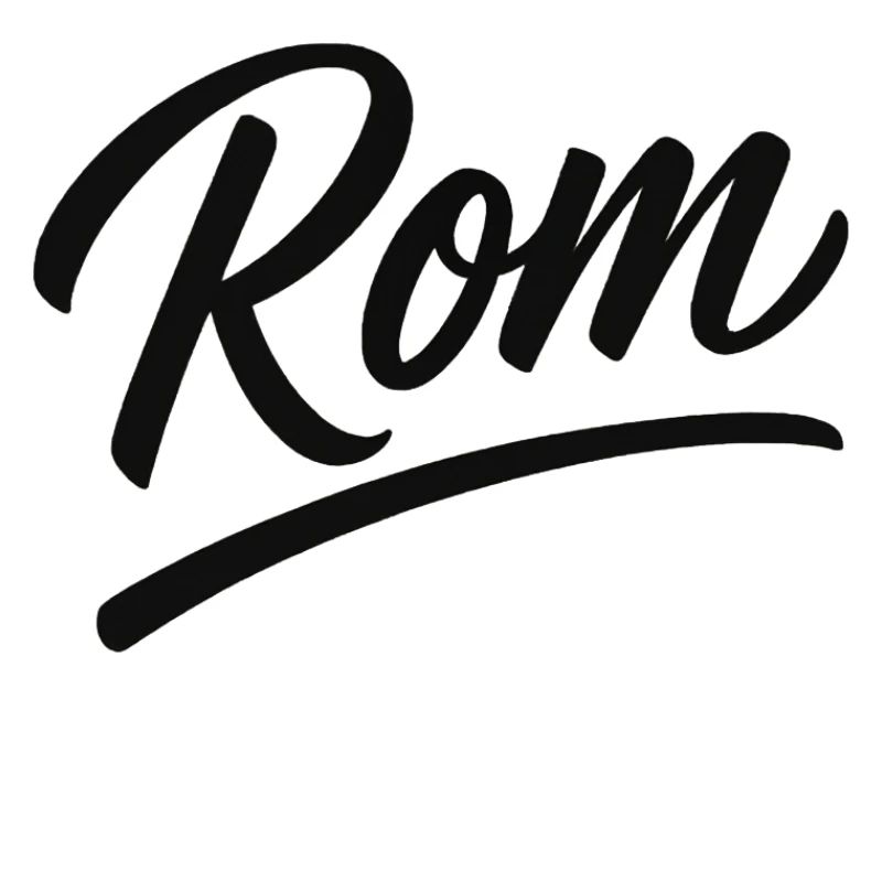 Rom Script Schriftzug Unterlinie