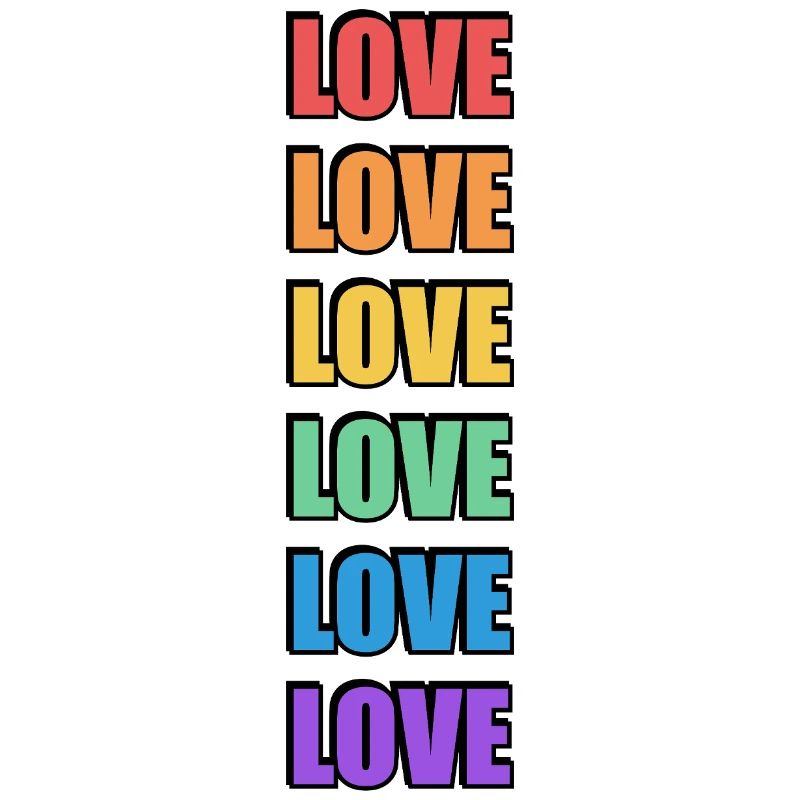 Rainbow Love LGBT Pride