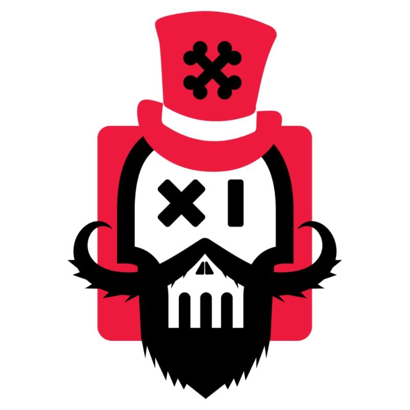 Bearded skull red