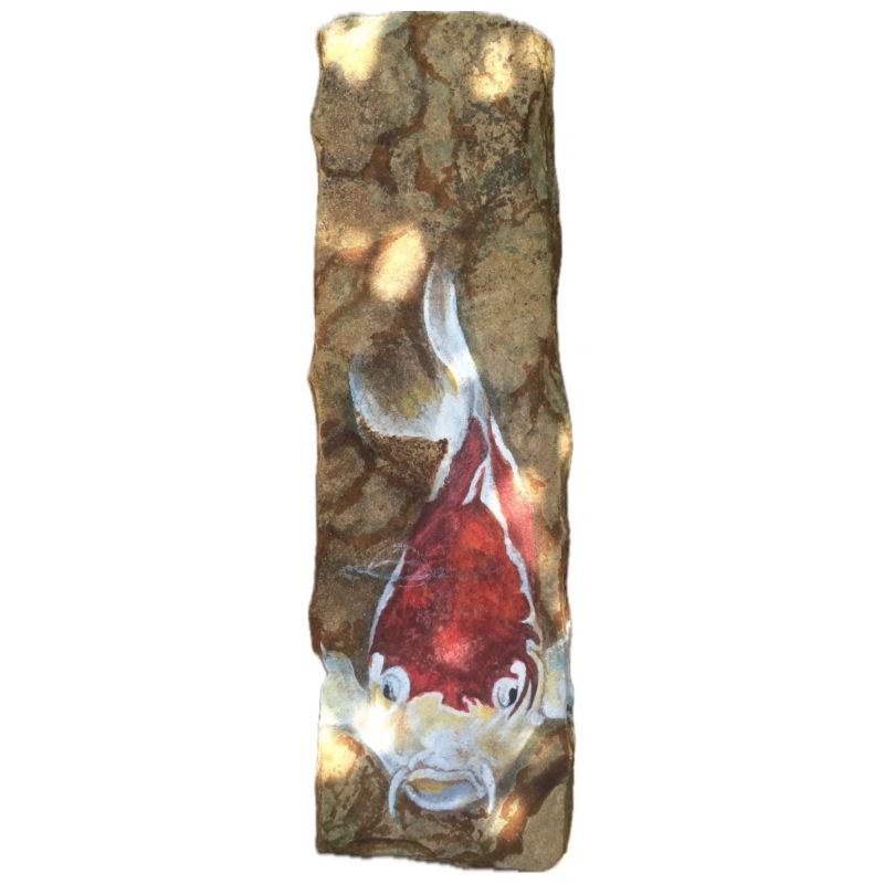 Koi Fish on Rustic Marble