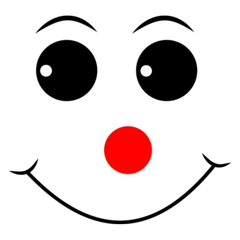 Red nose snowman head