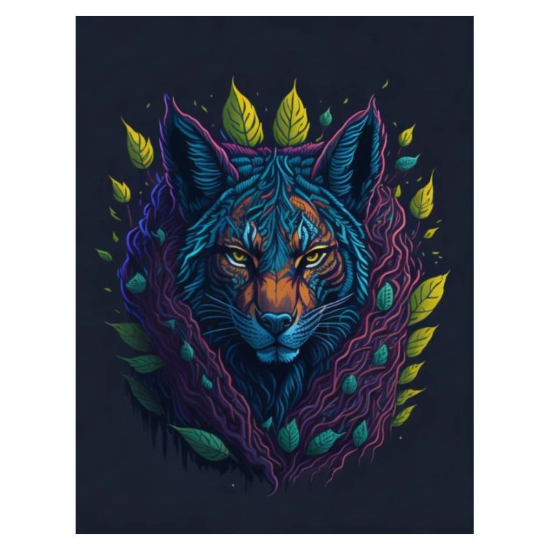 Lynx in leafs