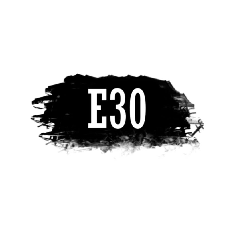 E30 lettrage noir