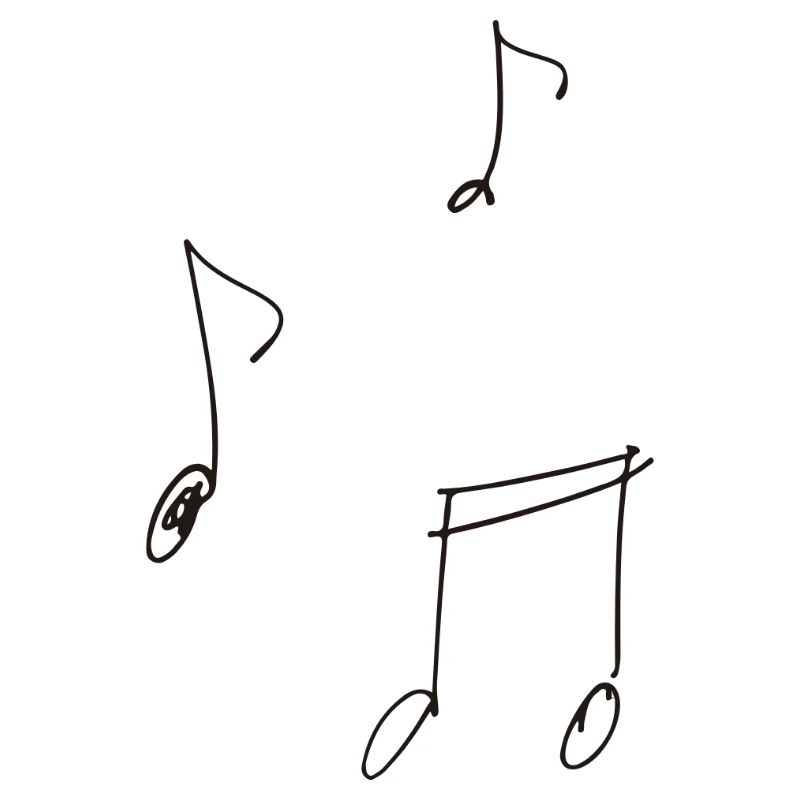 Musical Notes – Minimalist, Freehand, Handwriting