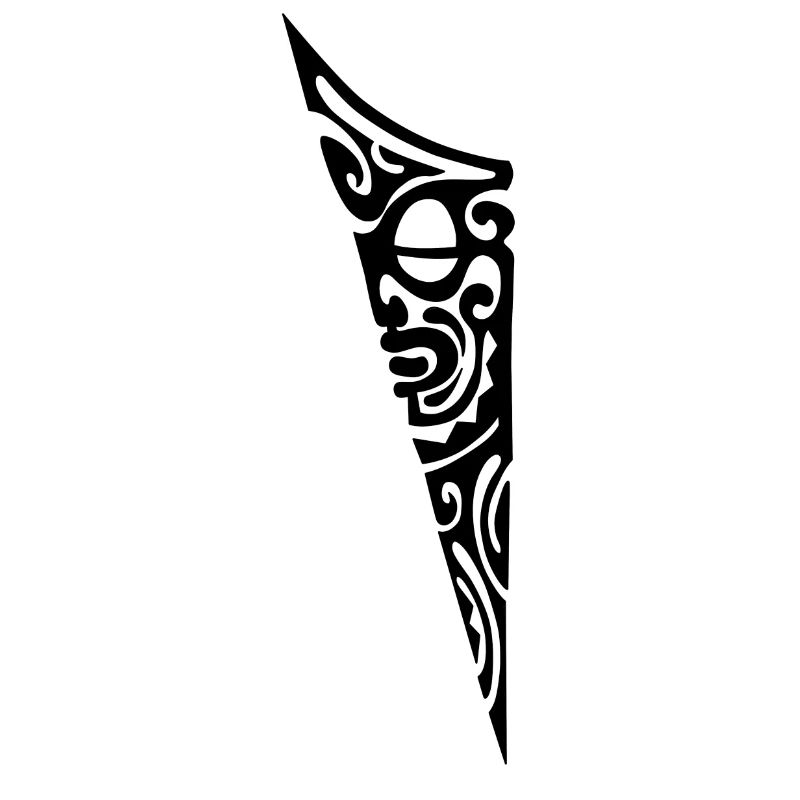 Maori Brustlogo 33 schwarz