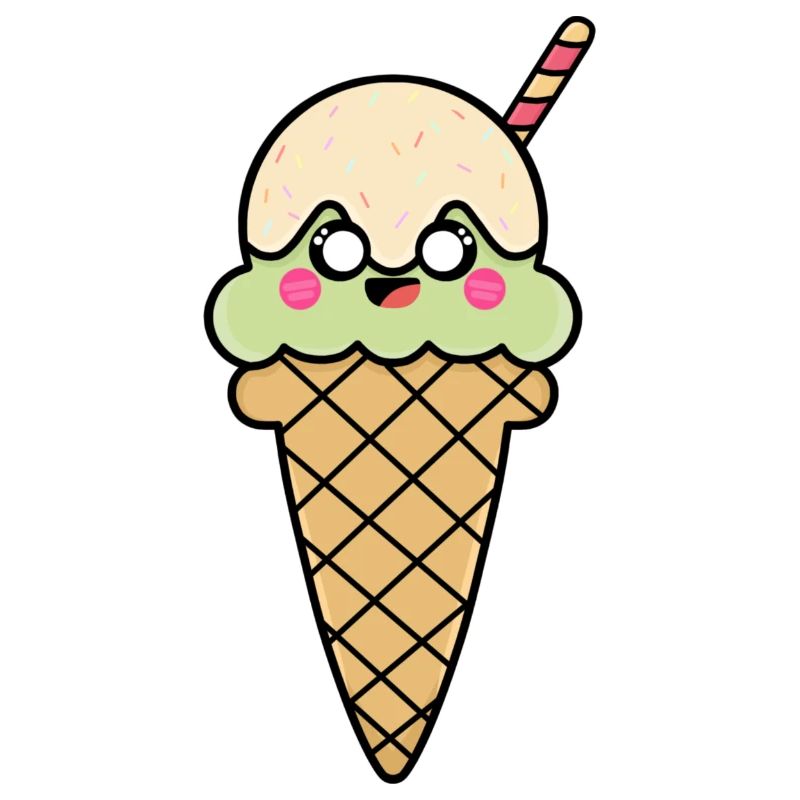 Crème glacée cornet de crème glacée douce Mignon Idée cadeau de crème glacée