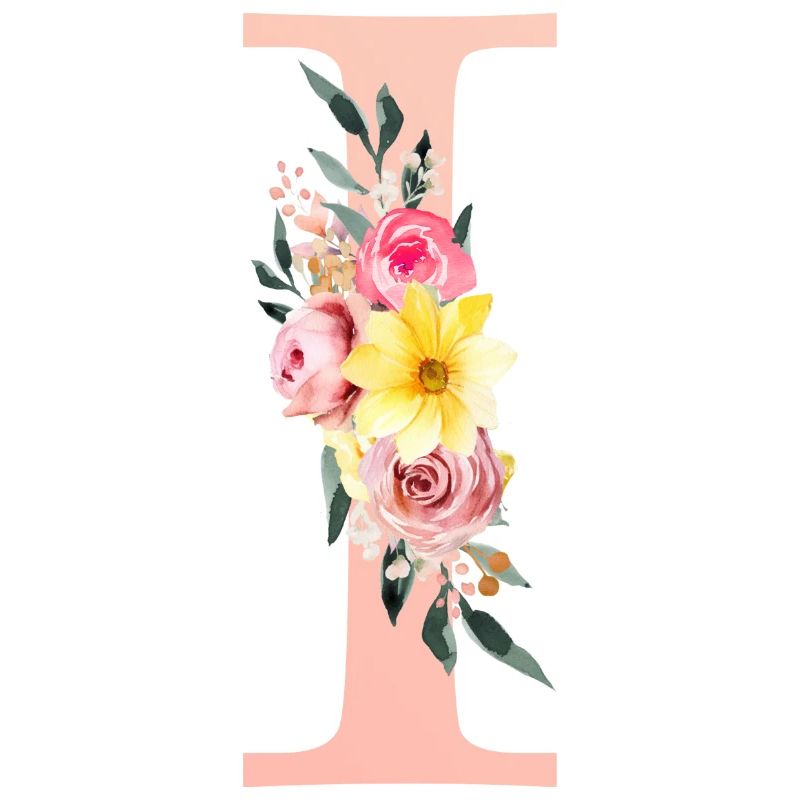 I Monogram Floral