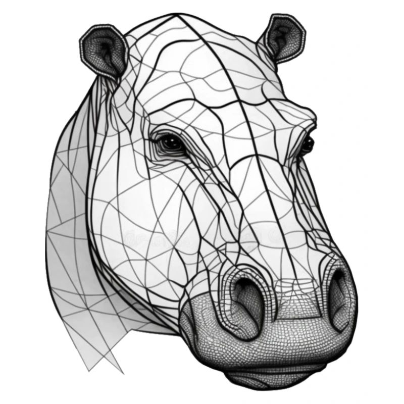 Nilpferd simples Design