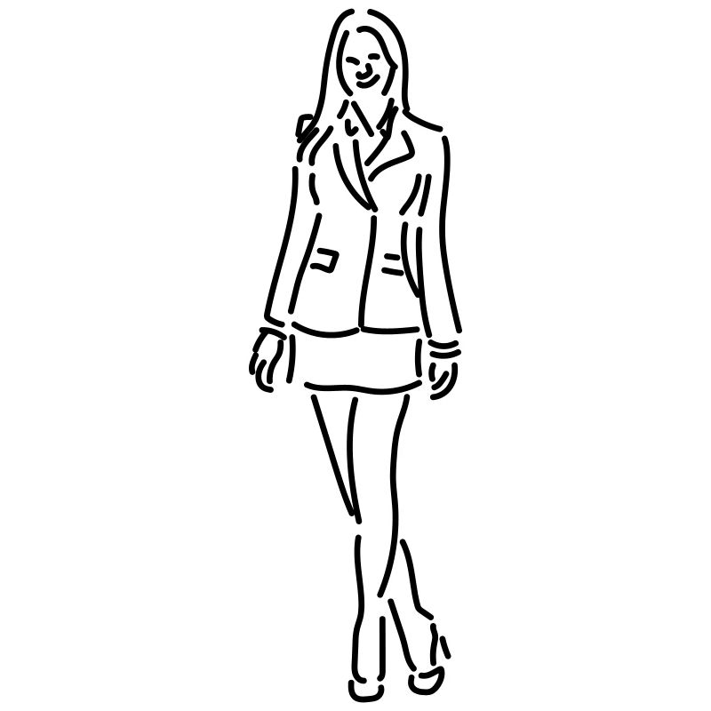 A dashed business woman