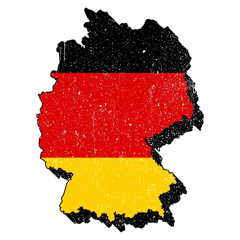 Germany map with flag