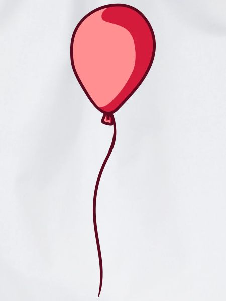 Glaenzender schwebender Luftballon