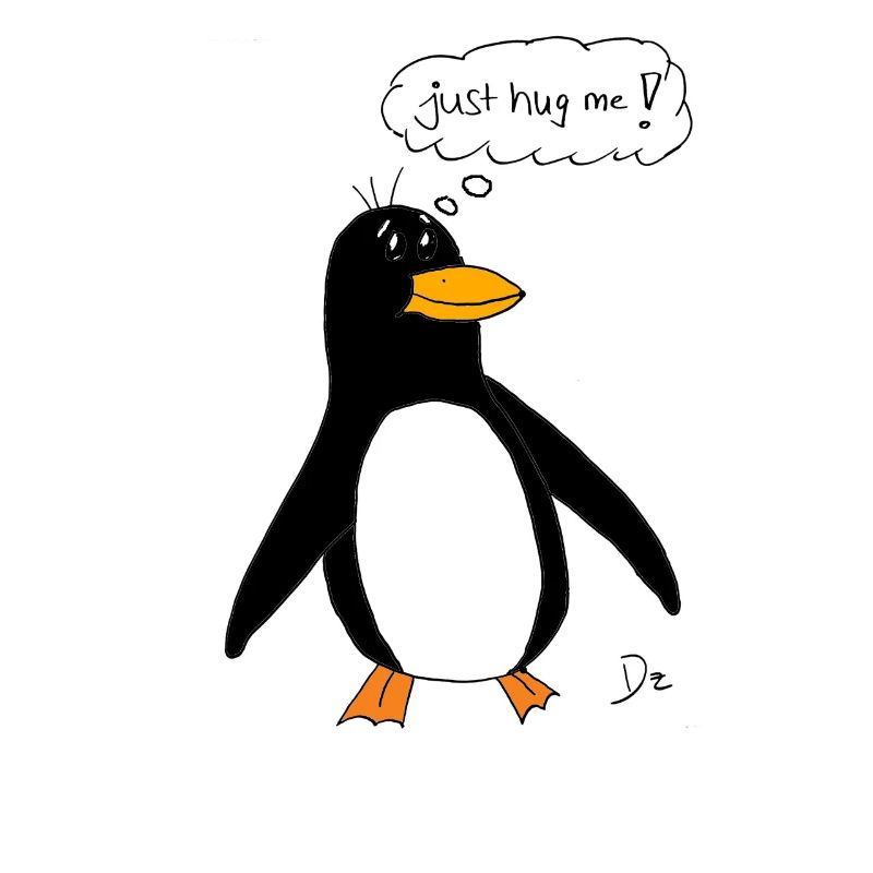 Penguin just hug me gift idea