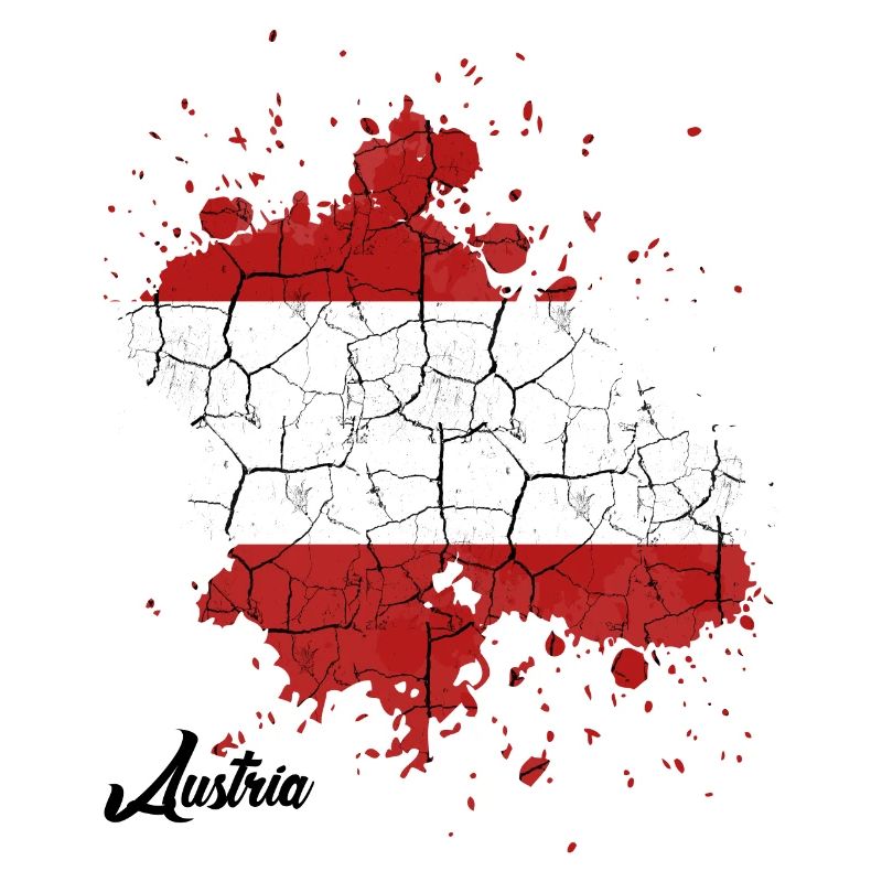 République d'Autriche | Contour éclaboussures de couleur cadeau