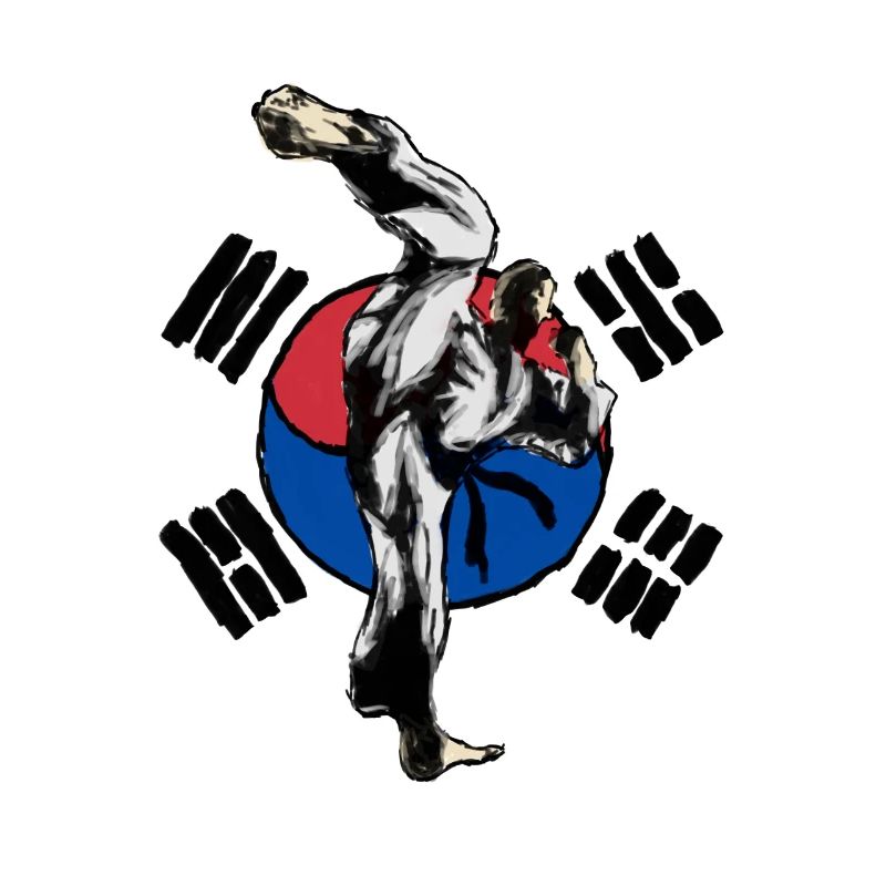 Drapeau coréen de taekwondo