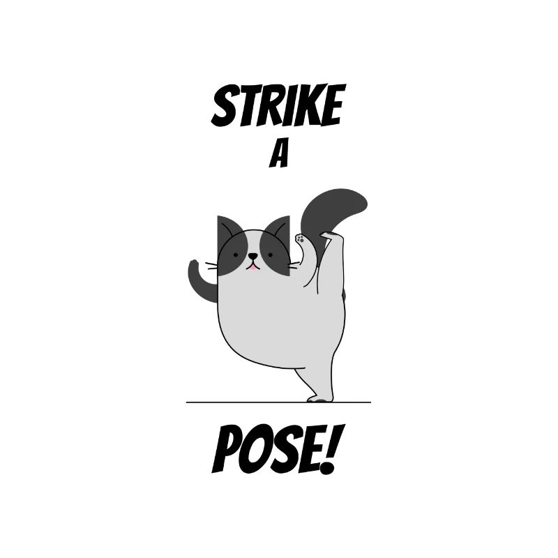 GRISE UN CHAT POSE YOGA FUNNY
