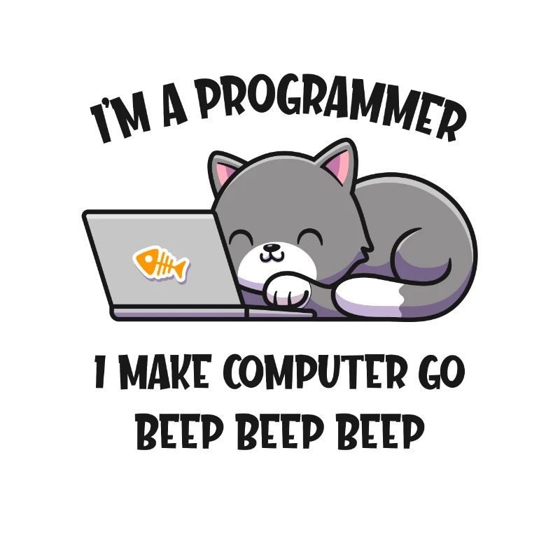 Computer Katze Programmierer lustiges Informatiker