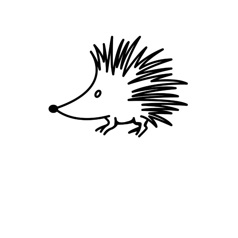 Hedgehog Line Art Line Drawing - Cute Gift Idea