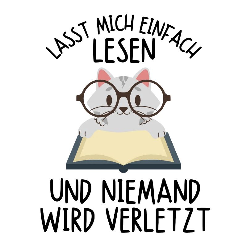 Leseratte Katze Katzen Buch Bücher Kätzchen Spruch