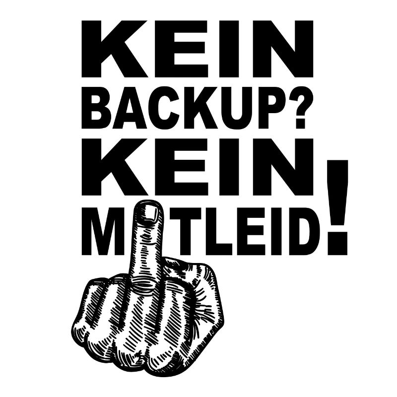 Programmierer Admin - Kein Backup Kein Mitleid