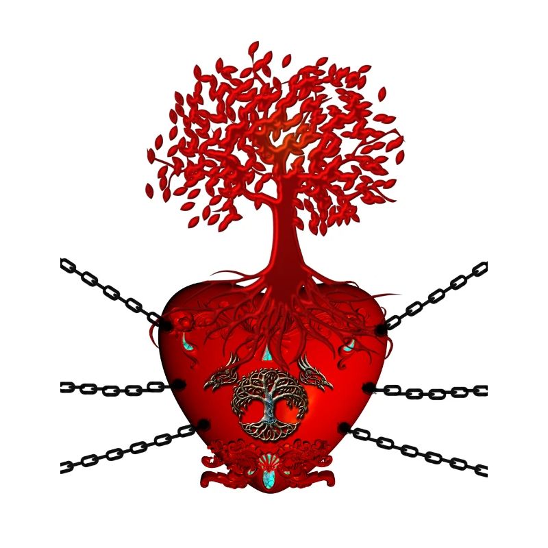 Stunning heart with Celtic tree