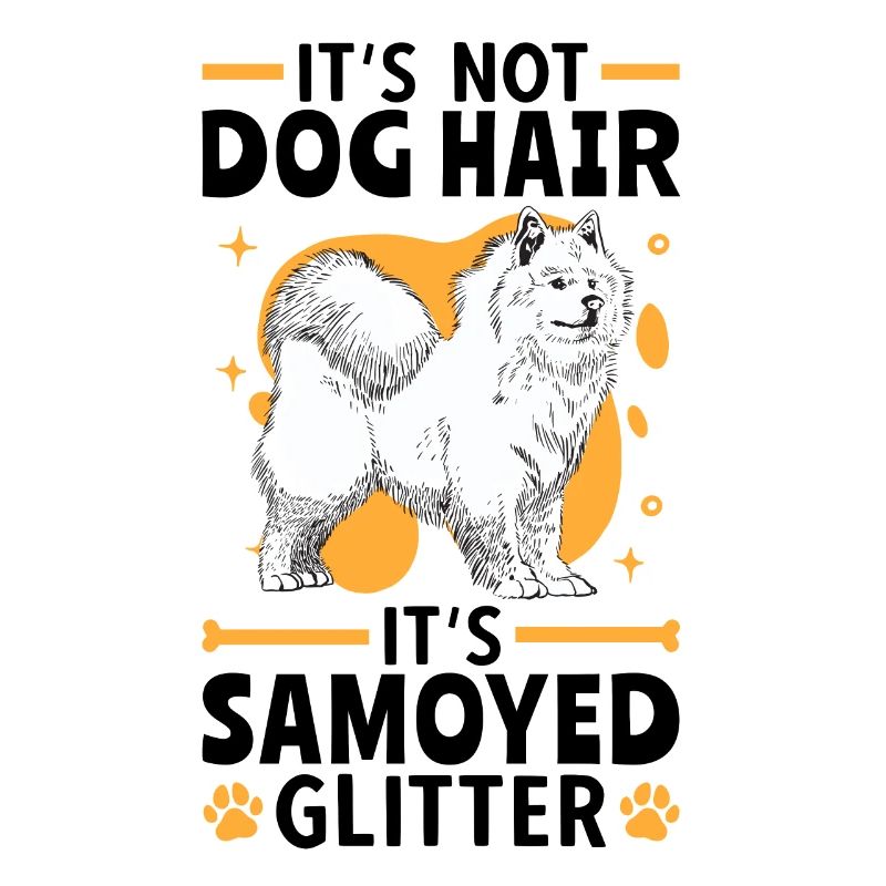 Samoyède Glitter Sled Chien Samoyèdes