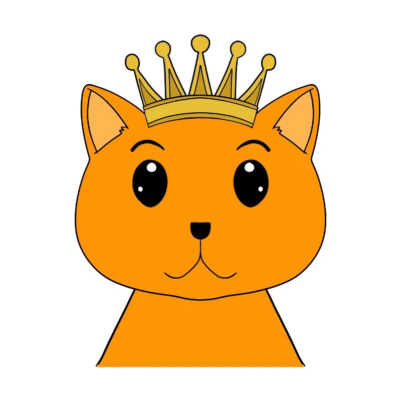 Katze mit Krone - Perserkatze mit Krone