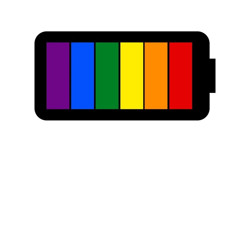 Regenbogenfarben Batterie Loading - Gay Pride