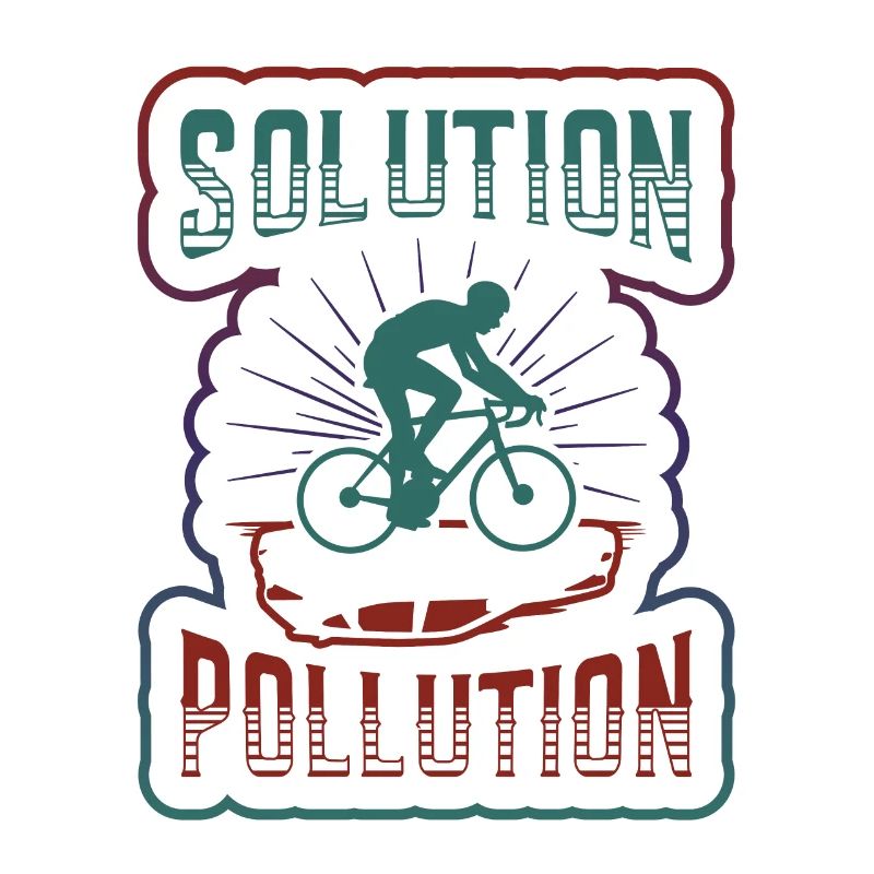 Polution Solution Umweltschutz Radfahren.