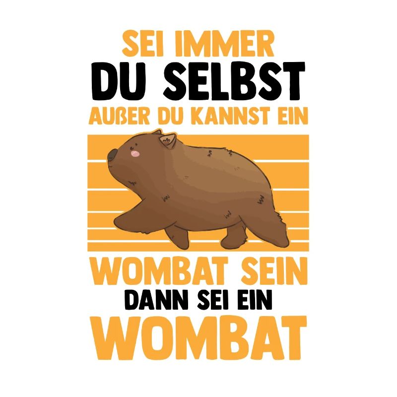 Dann sei ein Wombat Australien Beuteltier
