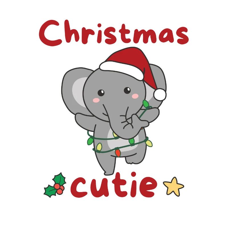 Éléphant de Noël Éléphant Mignon de Noël
