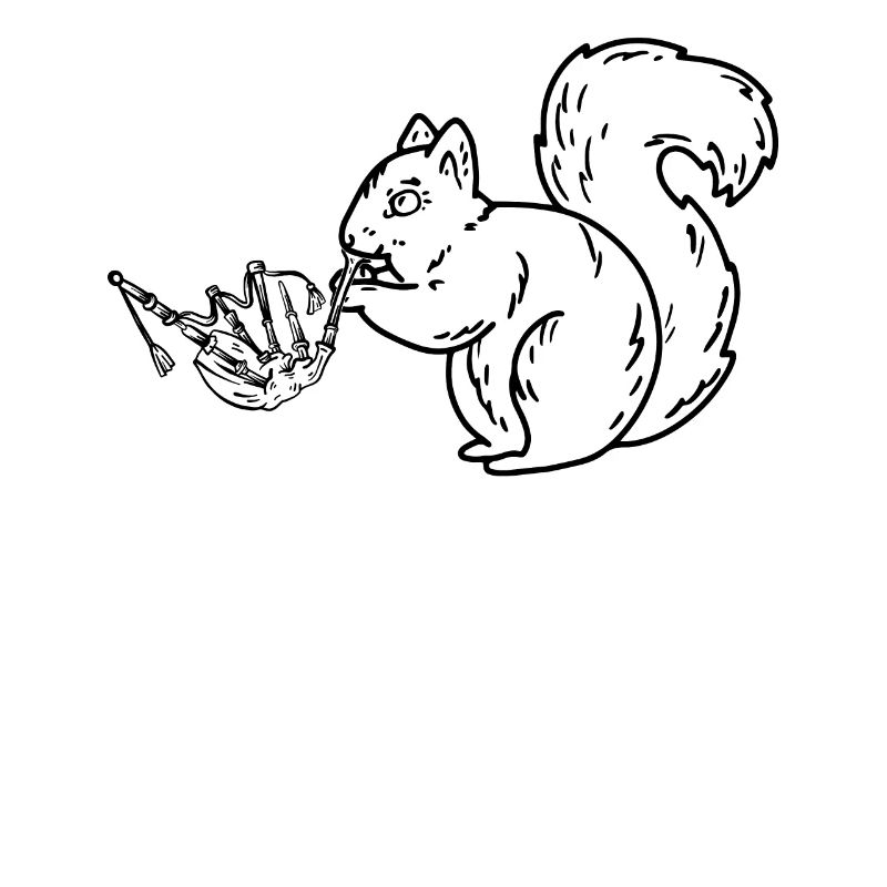 Squirrel Bagpipe Player Squirrel Bagpiper