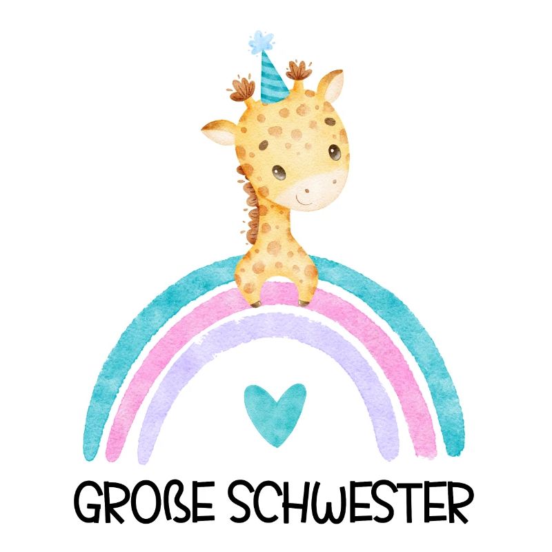 Große Schwester - Süße Giraffe Herz