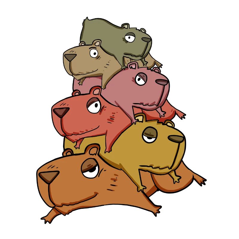 Capybara pile capybara