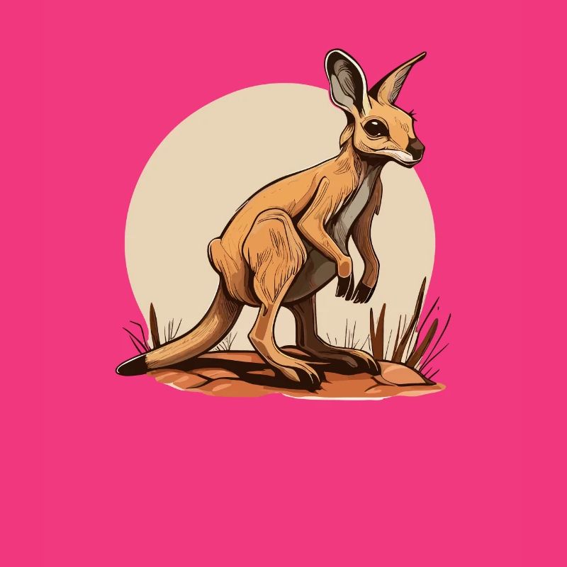 Kangaroo comic cartoon style