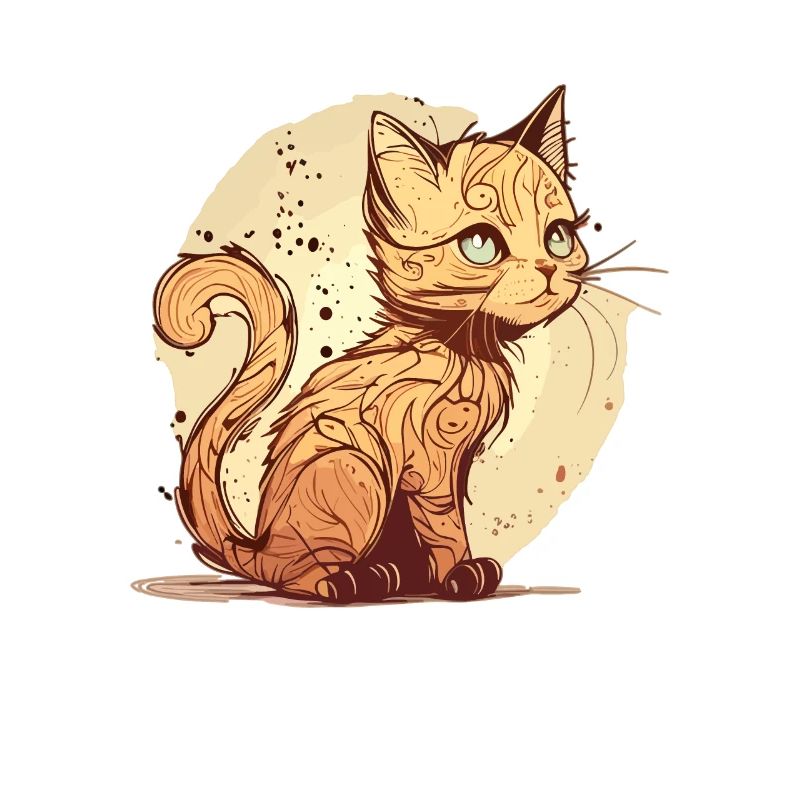Chat dans le style comique