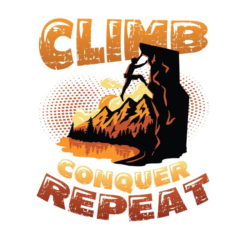 Climbing, conquering, repeating, mountaineering