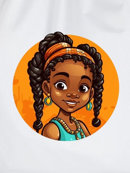 Elegant Afro-Heroine Illustration