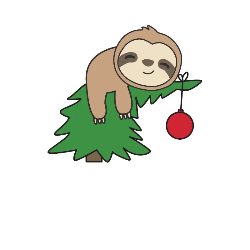 Merry Slothma's funny sloth Christmas tree