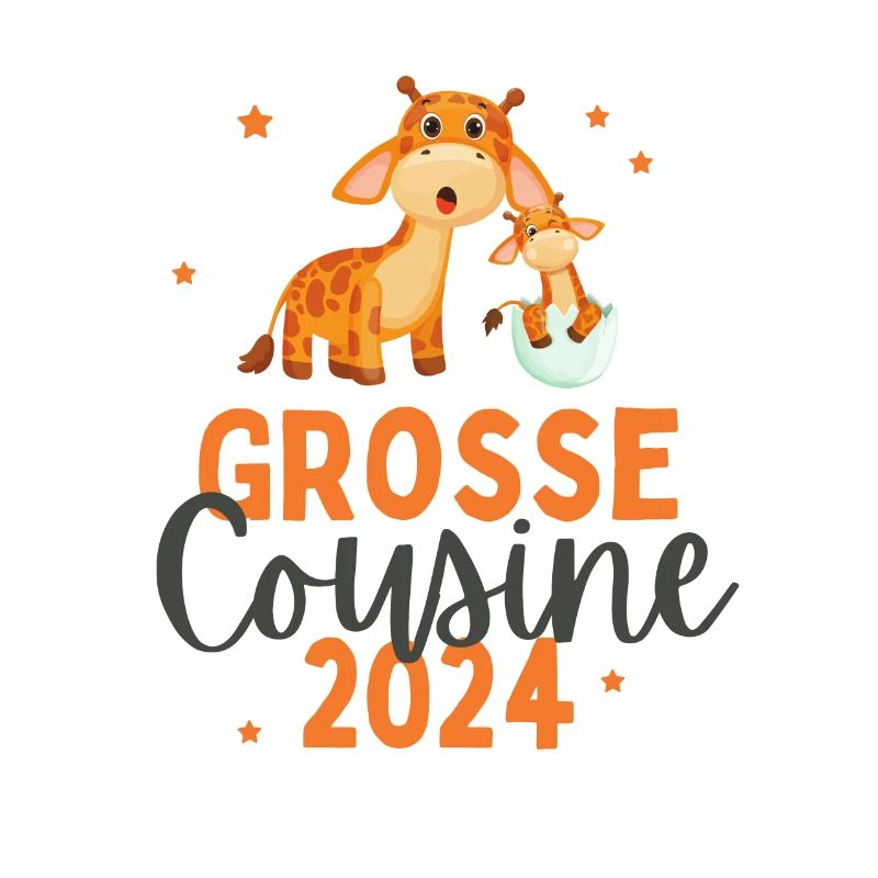 Ich werde Große Cousine 2024 Loading Giraffe Herz